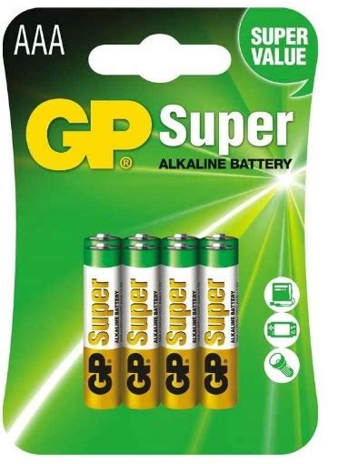 X Baterie Alkaliczne Gp Super Alkaline Lr Aaa Sklep Opinie Cena