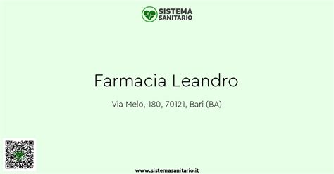 Farmacia Leandro A Bari Ba Sistemasanitario It