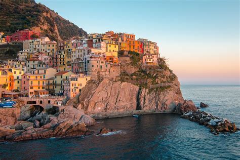 Sunset Cinque Terre Manarola Wallpapers Wallpaper Cave