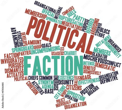 Word cloud for Political faction Stock Illustration | Adobe Stock