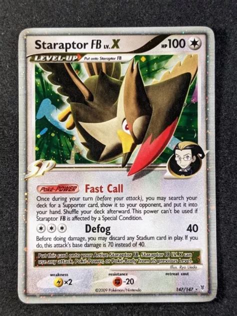 2009 POKEMON STARAPTOR FB 11 147 Supreme Victors Holo Rare Anglais EUR