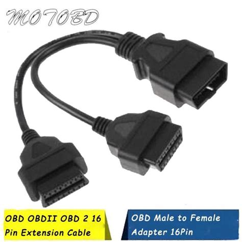 J Flat Thin Round Wire Obdii Obd Obd Pin Elm Male To Dual