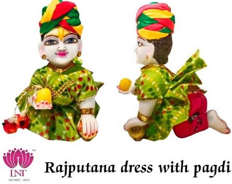 Silk Laddu Gopal Ji Rajputana Dress With Pagdi For Temple At Rs