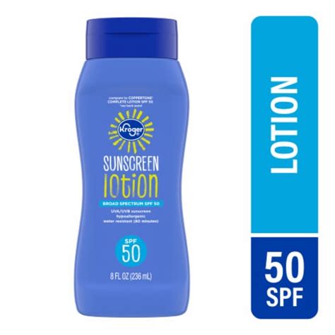 Kroger Broad Spectrum Sunscreen Lotion SPF 50 8 Fl Oz Frys Food Stores