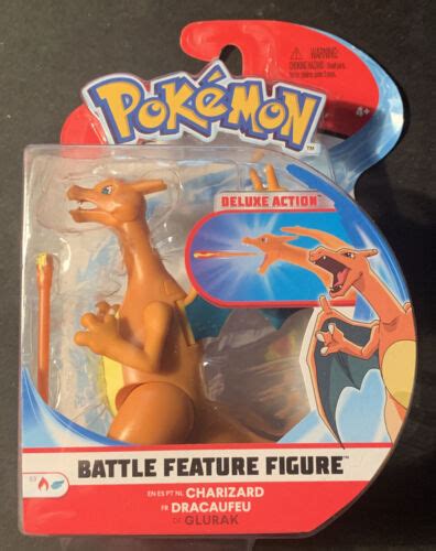 Pokemon Inch Battle Feature Figure Charizard Deluxe Action Jazwares