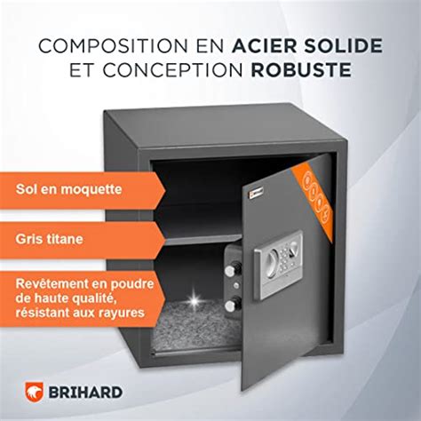 Brihard Coffre Fort biométrique électronique 2 en 1 Clavier numérique