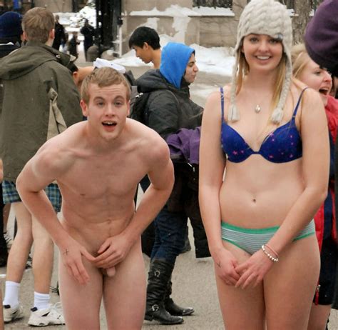 Public Nudity Project Polar Bear Run University Of Chicago Usa