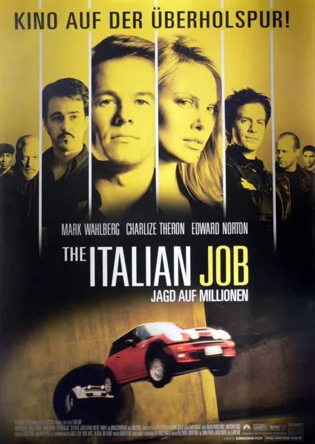 THE ITALIAN JOB Mark Wahlberg Charlize Theron Filmposter A1 84x60cm