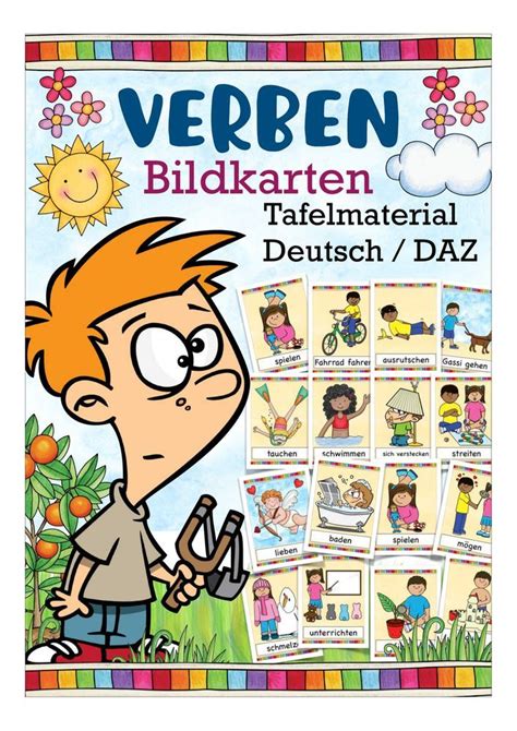 VERBEN verbos DAZ DEUTSCH Alemán Bildkarten Flash Cards Diese