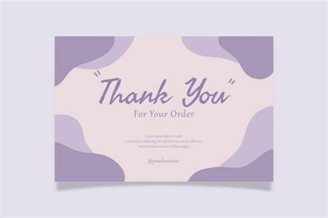 premium vector beautiful   card purple pastel design template