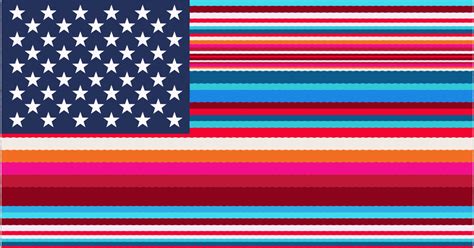 Proud Mexican American Serape American Flag Usa Serape Serape