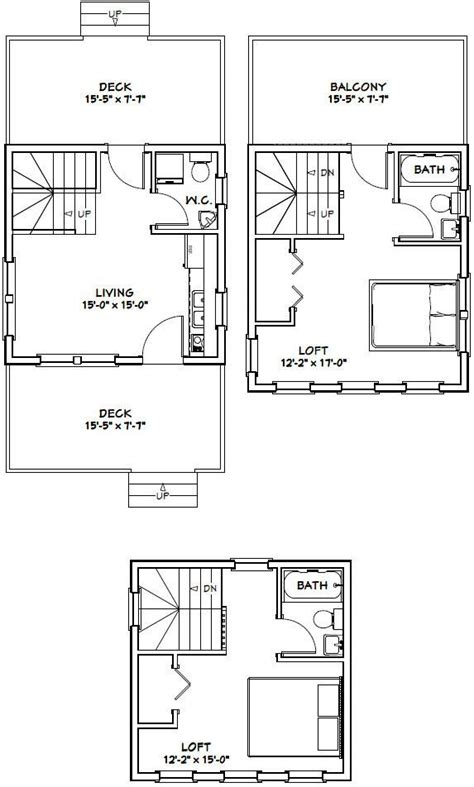 16X16 Cabin Floor Plans - floorplans.click