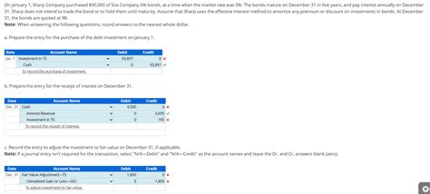 Solved On January 1 Sharp Company Purchased 90 000 Of Sox Chegg