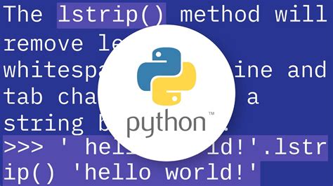 How Do I Remove Leading Whitespace In Python Youtube