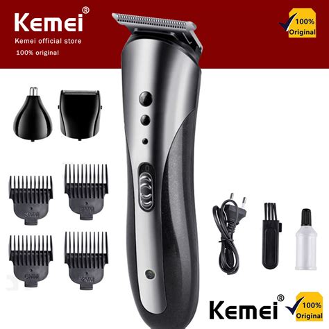 Kemei Multifunctional Rechargeable Hair Nose Ears Beard Shaver Trimmer