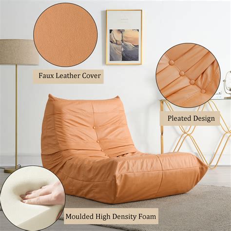 Trule Faux Leather Bean Bag Chair And Lounger And Reviews Wayfair