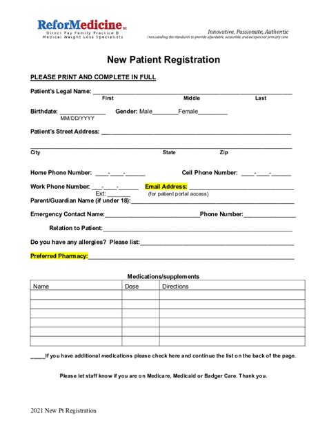 Fillable Online Sa1s3 Patientpop ComassetsdocsPATIENT REGISTRATION