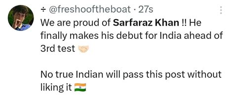 Ind Vs Eng Fans Get Emotional As Sarfaraz Khan Finally Makes His Test