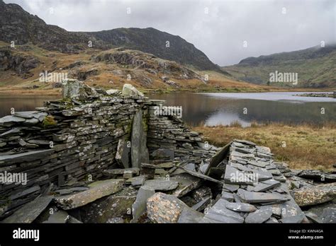 Dramatic Scenery At Llyn Cwmorthin View From The Ruins Of The Old