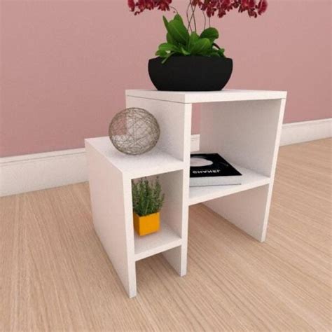 Mesa De Cabeceira Slim Em Mdf Branco Madeiramadeira