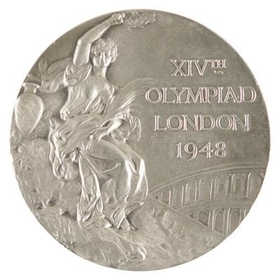 London 1948 Summer Olympics Silver Winner's Medal | RR Auction