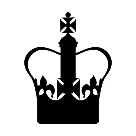 Premium Vector Black Silhouette Of Imperial State Crown Of The Uk