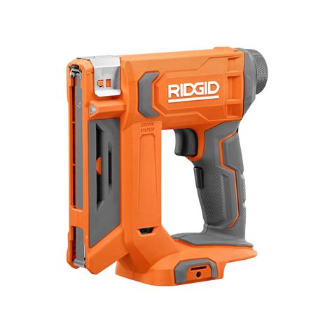 RIDGID 18V Cordless 3/8-inch Crown Stapler (Tool-Only) | The Home Depot ...