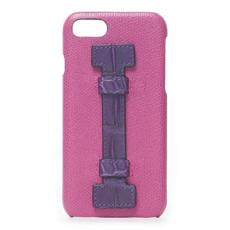 2 Me Style Case Fingers Leather Fucsia Croco Purple Iphone 8 7 Crocodile Leather Cover