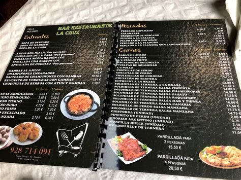 Menu At Restaurante Grill La Cruz Telde