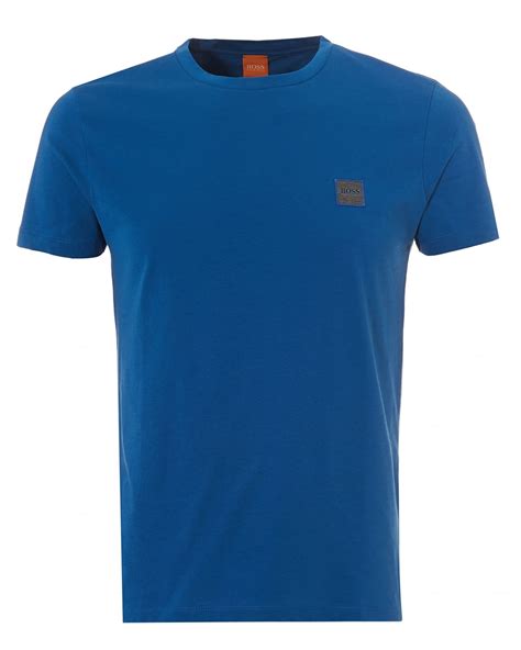 Hugo Boss Orange Mens Tommi T Shirt Slim Fit Cotton True Blue Tee