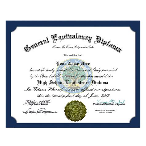 Printable Real Ged Certificate