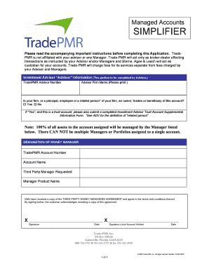 Fillable Online Managed Accounts Simplifier Trade Pmr Fax Email Print