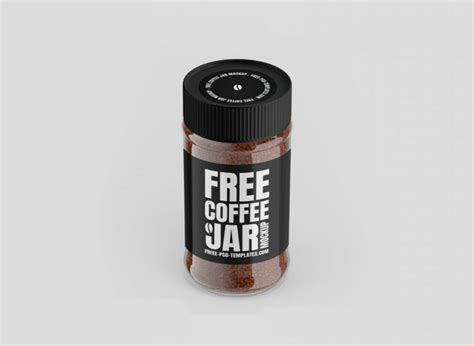 Free Glass Coffee Jar Mockup | Mockuptree