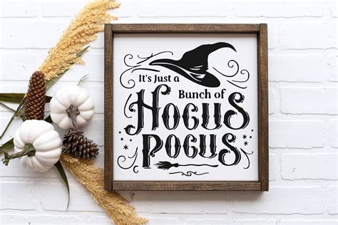 Its Just A Bunch Of Hocus Pocus Wood Sign Wood Halloween Etsy