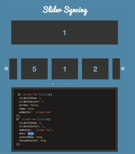 Jquery Slick Slider With Slider Synching And Sliding Only Via Arrows