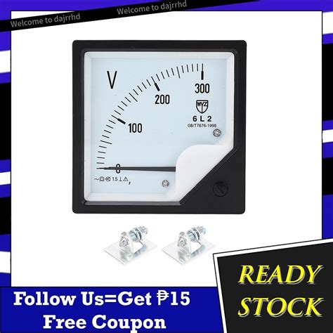 Analog Panel Volt Meter Easy Installation 0 To 300v Analog Panel Voltmeter Abs Black For