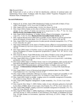 Updated Cv Of Dr Gopal Dixit Pdf