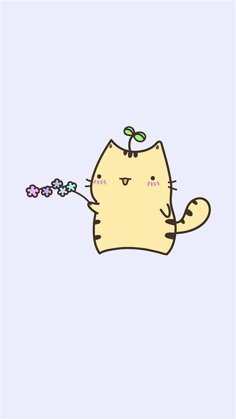 Cute Pusheen Backgrounds Kawaii Cat Spring Hd Phone Wallpaper Pxfuel