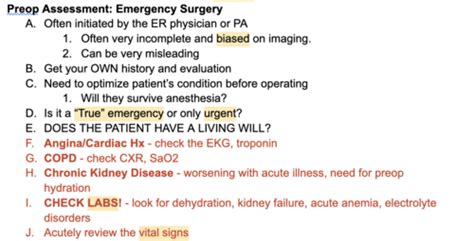 EXAM 1 Pre Operative Assessment And Post Operative Care Flashcards