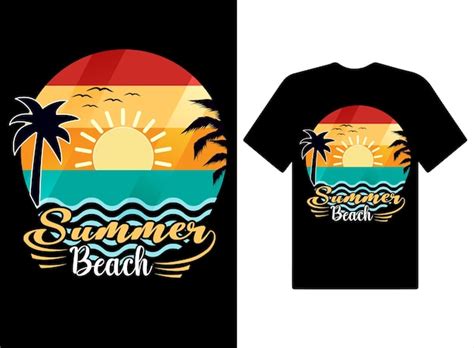 Premium Vector Summer Beach Tshirts Design Vintage Summer