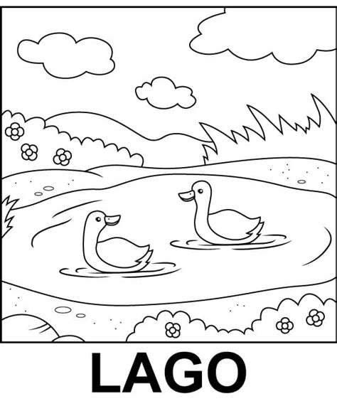 25 Desenhos De Lago Para Imprimir E Colorir Pintar