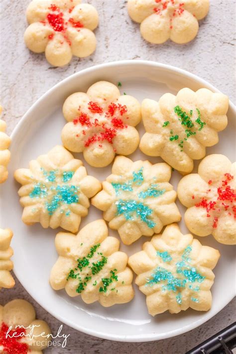 Spritz Cookies Recipe My Heavenly Recipes