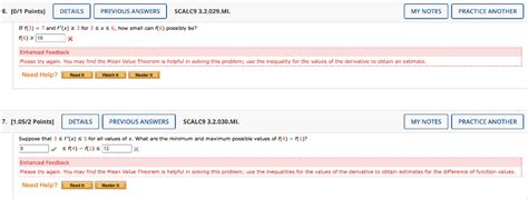 Solved If F 3 7 And F′ X ≥3 For 3≤x≤6 How Small Can F 6