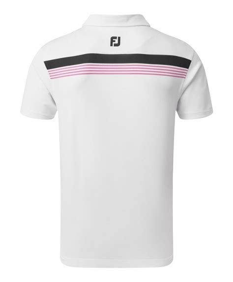 Footjoy Mens Smooth Pique Fj Print Polo Shirt Golfiq