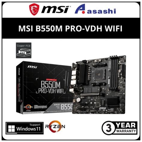 MSI B550M PRO VDH WIFI AM4 MATX Motherboard B550M PRO VDH WIFI