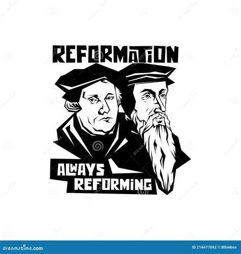 Martin Luther and Jean Calvin. Reformation Stock Vector - Illustration ...