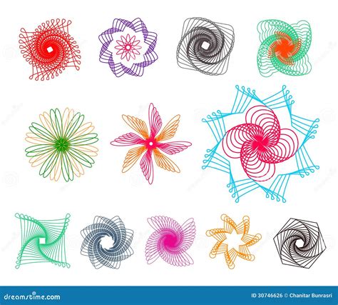 Spirograph stock vector. Image of frame, antique, line - 30746626