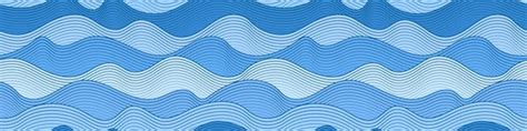 Vector Drawing Of Sea Waves Seamless Pattern Premium Ai Generated Vector