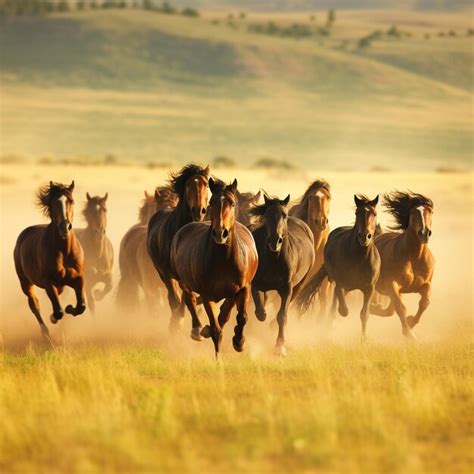 Premium Photo | Wild horses running