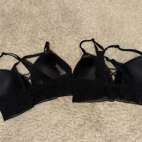 Victorias Secret Black Lace Bralettes Size M Gem